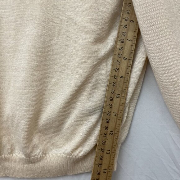 A New Day V-Neck Lightweight Pullover Cream Size Sweater Medium Knit NWT - Picture 8 of 12